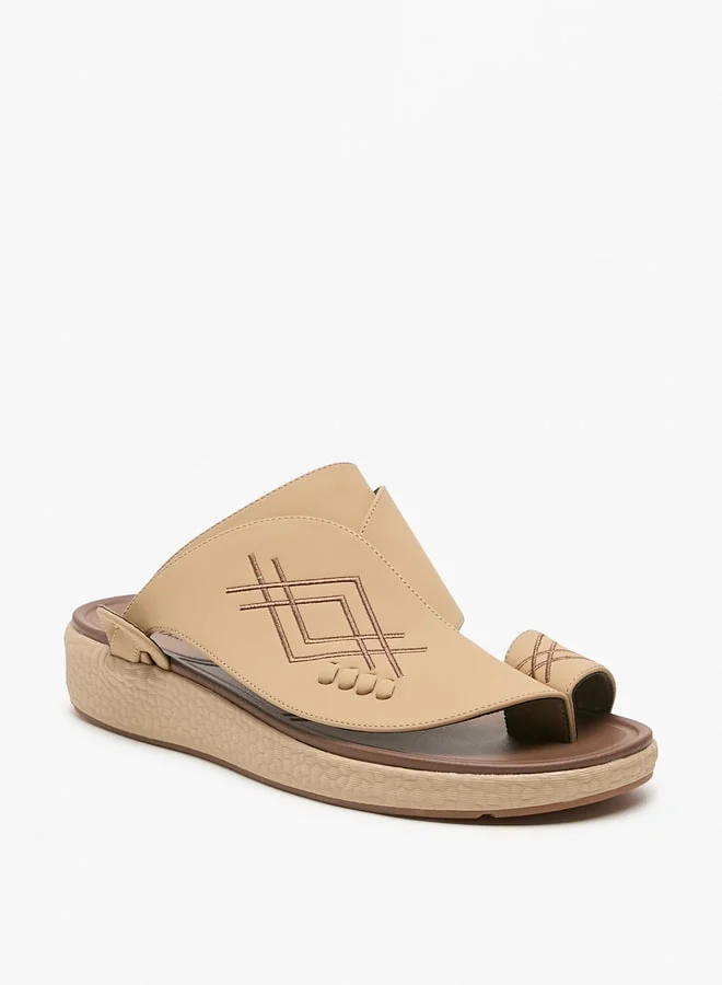 Le Confort Men's Embroidered Slip-On Arabic Sandals