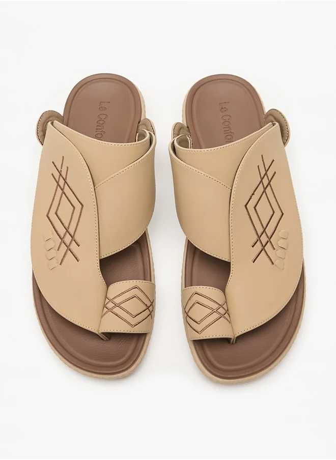 Le Confort Men's Embroidered Slip-On Arabic Sandals