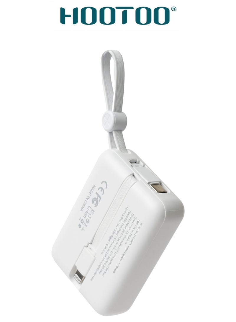 هوتو شاحن متنقل صغير جدا بسعة 10000 مللي أمبير. باور بانك قوي بمؤشر  لعرض نسبة الشحن. باور بنك  يمنفذين (تايب سي & يو اس بي). بطاريه متنقله باسلاك شحن (شاحن لايتنينق & شاحن تايب سي) مدمجة. بور بانك امن يسمح بحمله في الطائرات. بور بنك مزود باعلا انظمة الحماية. بطاريه متوافقة مع شواحن ايفون وسامسونج وغيرها من الهواتف. - Image 3