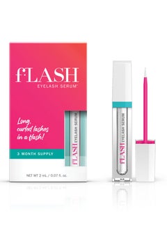 Flash fLASH Eyelash Serum – Enhances and Strengthens Natural Lashes for Long, Curled Results, Safe Effective Formula, 2 ml (3-Month Supply)  - Image 1