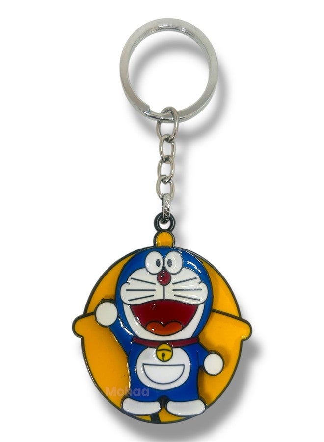 mohaa Doraemon Keychain Spinner - Adorable Cartoon Metal Keyring | Ideal Keychain for Bike, Scooty, Car & Bag Charm | Gift for Kids & Anime Fans - Image 1