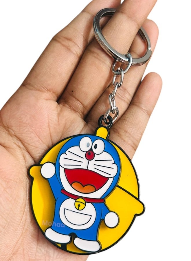 mohaa Doraemon Keychain Spinner - Adorable Cartoon Metal Keyring | Ideal Keychain for Bike, Scooty, Car & Bag Charm | Gift for Kids & Anime Fans - Image 2