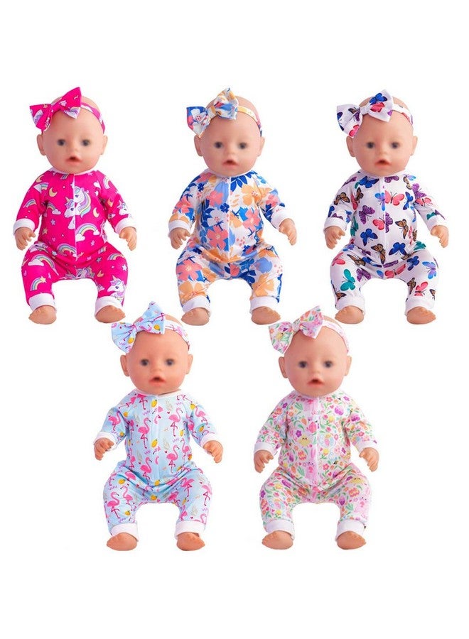 سويت دوللي مجموعة من 5 قطع من إكسسوارات الدمية الصغيرة من Sweet Dolly، ملابس وعصابات رأس للدمية من 15 إلى 18 بوصة، 10 قطع في المجموع، ملابس وإكسسوارات الدمية - Image 1