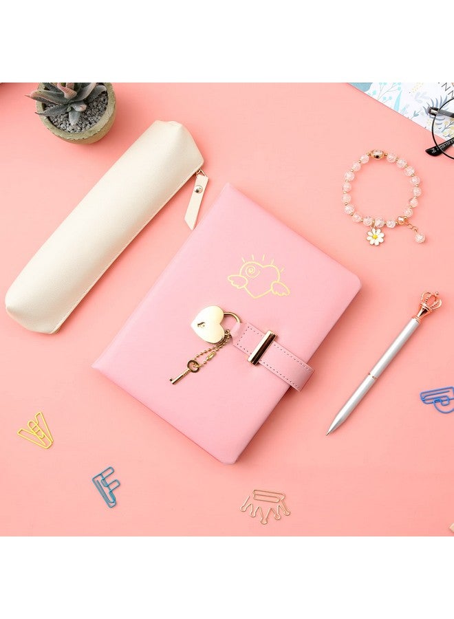 CAGIE Diary with Lock for Girls - Birthday Gifts for Girls Ages 8 9 10 11 12 Year Old - Arts and Crafts for kids - Journal Kit Includes: Pencil Case, Bracelet, Pen, Leather Journal for Teen Girls & Kids  - Image 4
