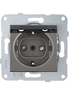 Viko Artline Novella-Trenda Anthracite Covered Grounded Socket - Frameless 