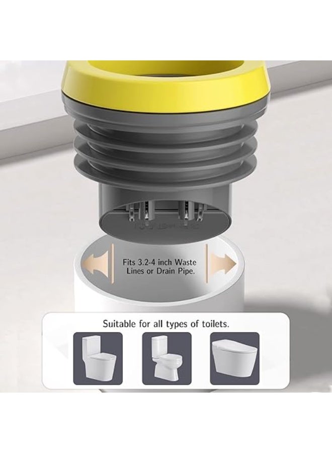 حلقات شمعية لفلنجات المرحاض مزودة بصمام منع التدفق العكسي  حلقة شمعية سميكة للوعاء تناسب خطوط الصرف مقاس 3.2 × 4 بوصات سهلة التركيب - Image 2