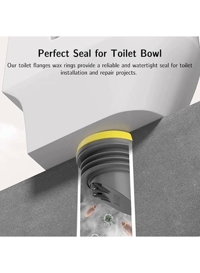 حلقات شمعية لفلنجات المرحاض مزودة بصمام منع التدفق العكسي  حلقة شمعية سميكة للوعاء تناسب خطوط الصرف مقاس 3.2 × 4 بوصات سهلة التركيب - Image 3