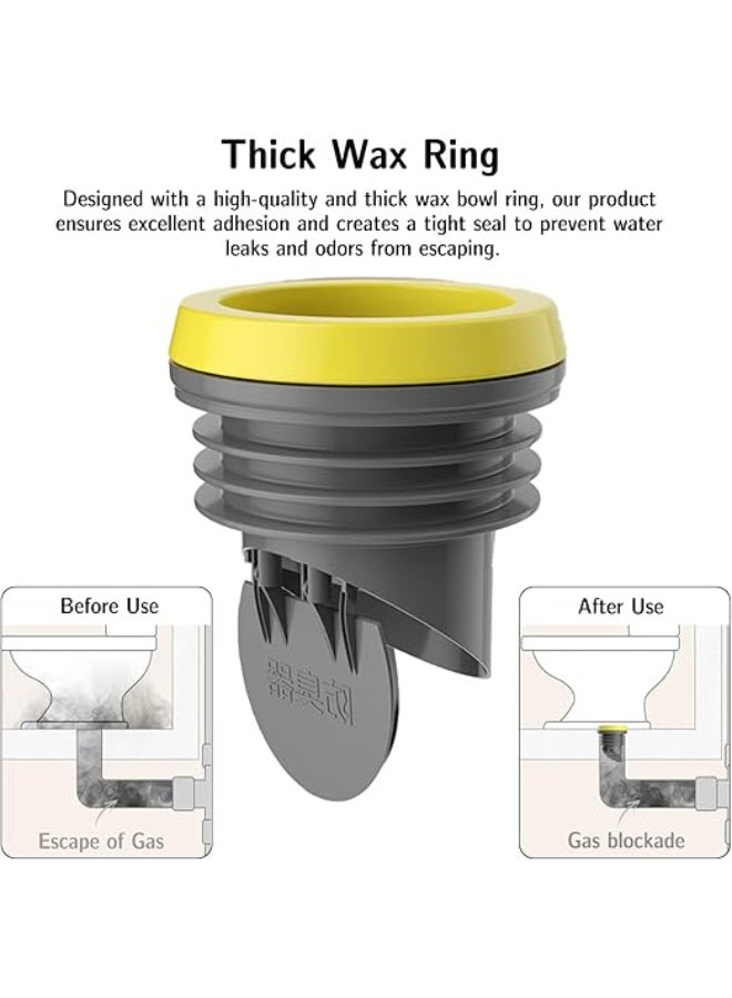 حلقات شمعية لفلنجات المرحاض مزودة بصمام منع التدفق العكسي  حلقة شمعية سميكة للوعاء تناسب خطوط الصرف مقاس 3.2 × 4 بوصات سهلة التركيب - Image 4