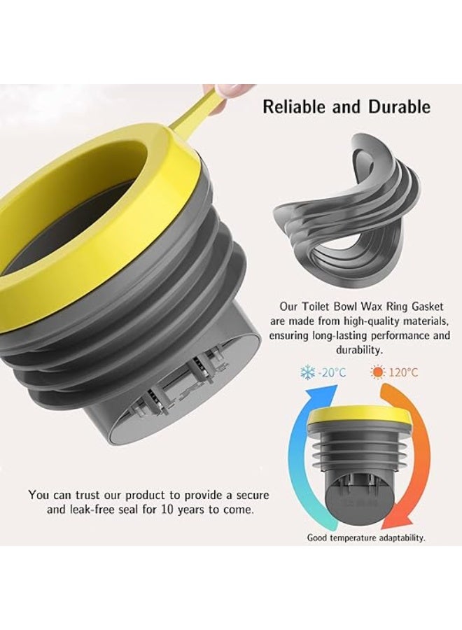 حلقات شمعية لفلنجات المرحاض مزودة بصمام منع التدفق العكسي  حلقة شمعية سميكة للوعاء تناسب خطوط الصرف مقاس 3.2 × 4 بوصات سهلة التركيب - Image 5