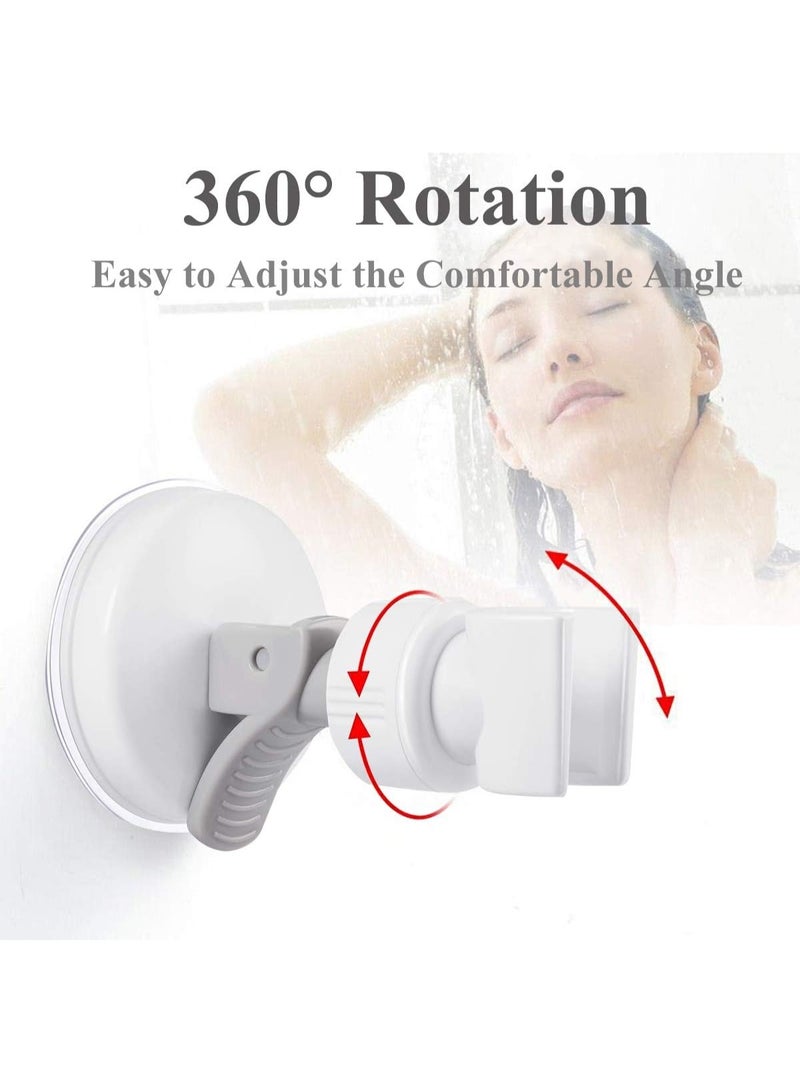 Adjustable Shower Head holder, Bathroom Suction Cup Handheld Shower head Bracket, Removable Handheld Showerhead & Wall Mounted Suction Bracket (White-1) - Image 3