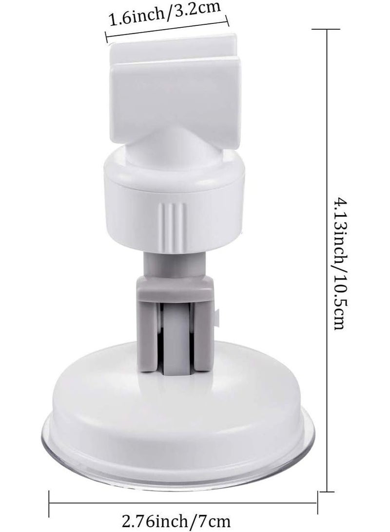 Adjustable Shower Head holder, Bathroom Suction Cup Handheld Shower head Bracket, Removable Handheld Showerhead & Wall Mounted Suction Bracket (White-1) - Image 2