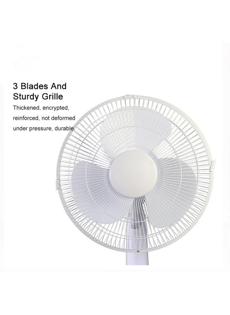 GGEROU 16 Inch Oscillating Table Fan with Adjustable Tilt, Desktop Fan with Convenient Push Button Controls, Quiet, 3 Speeds, Desk Fan Ideal for Home, Bedroom, Dorm & Office (White)  - Image 5