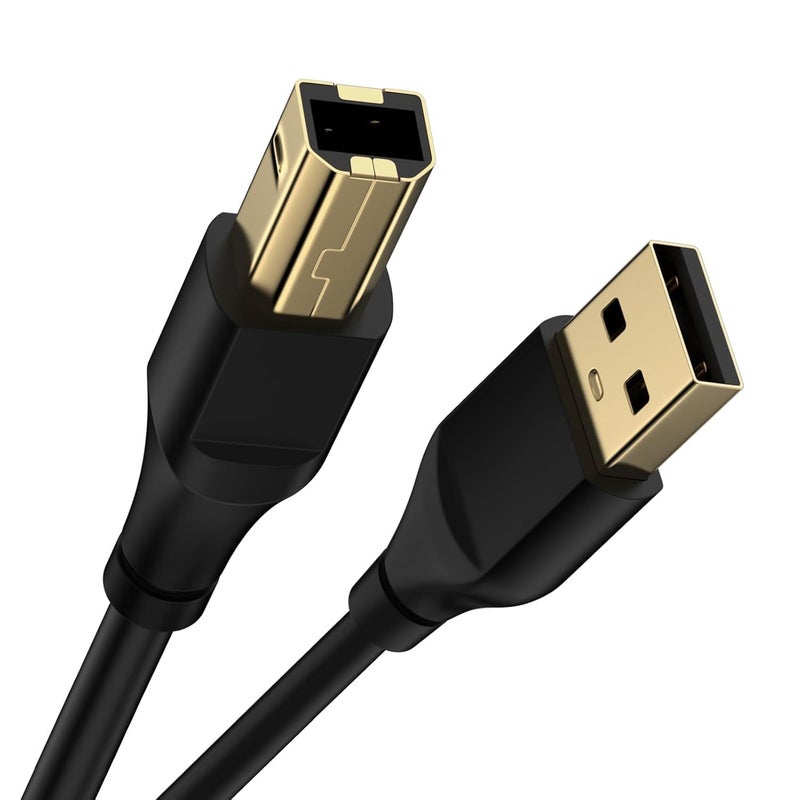 rts High Speed USB 2.0 (1.5 Meter) Printer Cable USB Scanner Cable A Male to B Male Compatible with Printers, Scanner for Canon, Brother, Dell, HP, Samsung, Lexmark, Panasonic 2 Year Warranty. - Image 1