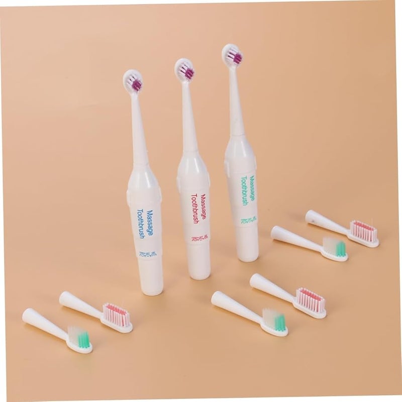 BESPORTBLE مجموعة فرش أسنان للحيوانات الأليفة من 3 قطع تقنية التنظيف بالموجات الصوتية لطيف وآمن على الأسنان واللثة - Image 3