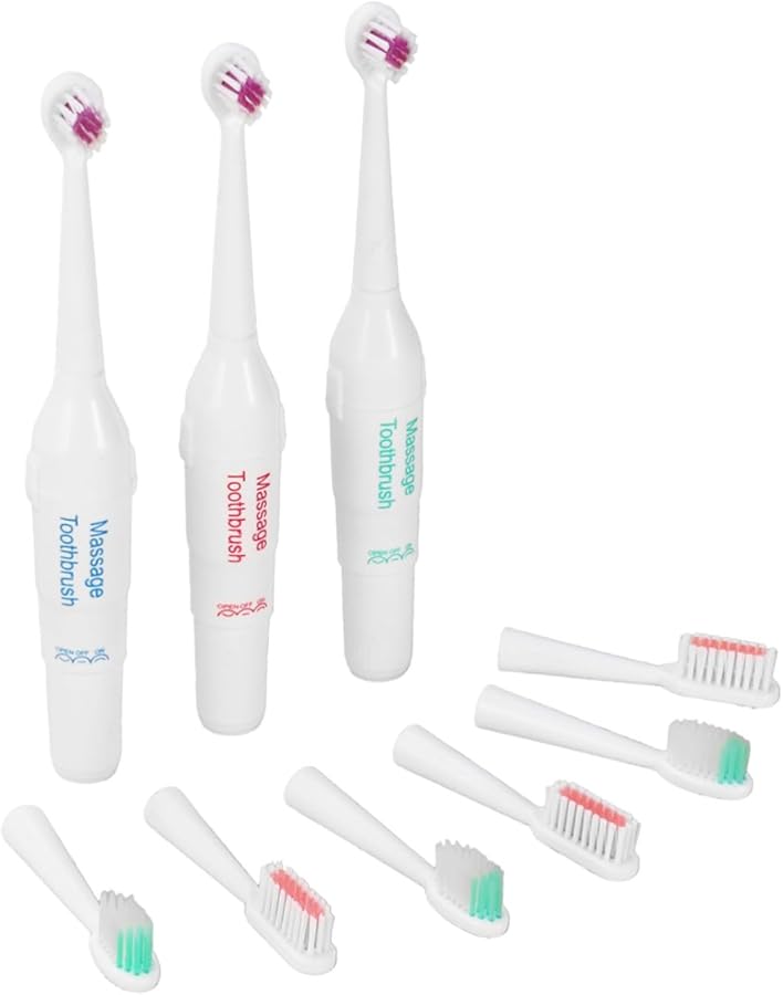 BESPORTBLE مجموعة فرش أسنان للحيوانات الأليفة من 3 قطع تقنية التنظيف بالموجات الصوتية لطيف وآمن على الأسنان واللثة - Image 2