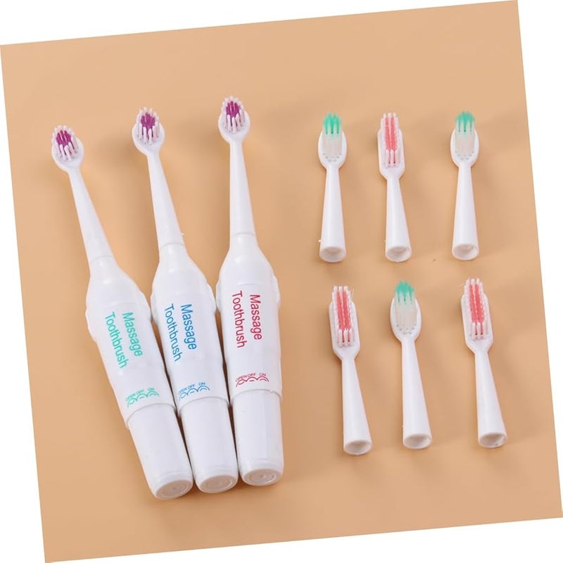 BESPORTBLE مجموعة فرش أسنان للحيوانات الأليفة من 3 قطع تقنية التنظيف بالموجات الصوتية لطيف وآمن على الأسنان واللثة - Image 4