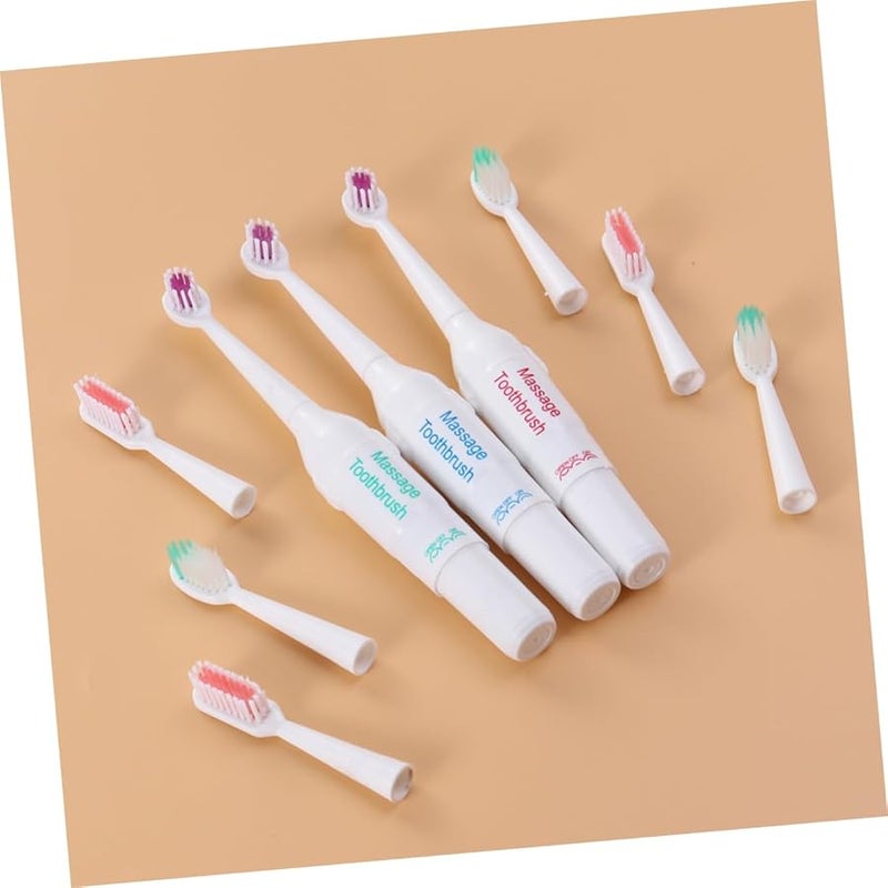 BESPORTBLE مجموعة فرش أسنان للحيوانات الأليفة من 3 قطع تقنية التنظيف بالموجات الصوتية لطيف وآمن على الأسنان واللثة - Image 5