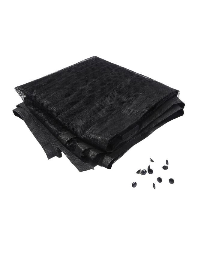 NIBEMINENT New Magnetic Fastening Hands Free Insect Screen Magic Curtain Door Mesh Black