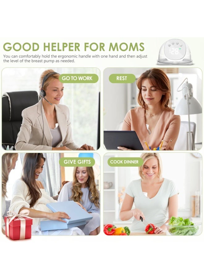 مضخة ثدي محمولة قابلة للارتداء بدون استخدام اليدين مع 3 وضعيات تشغيل و9 مستويات، شاشة ليد، خفيفة الوزن - Image 5