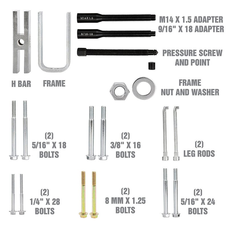 OEMTOOLS 37182 Steering Wheel Puller Set for All Major Makes and Automobiles, Lock Plate Removal, Sizes 5/16" x 18, 5/16" x 24, and 3/8" x 16 Included - Image 4