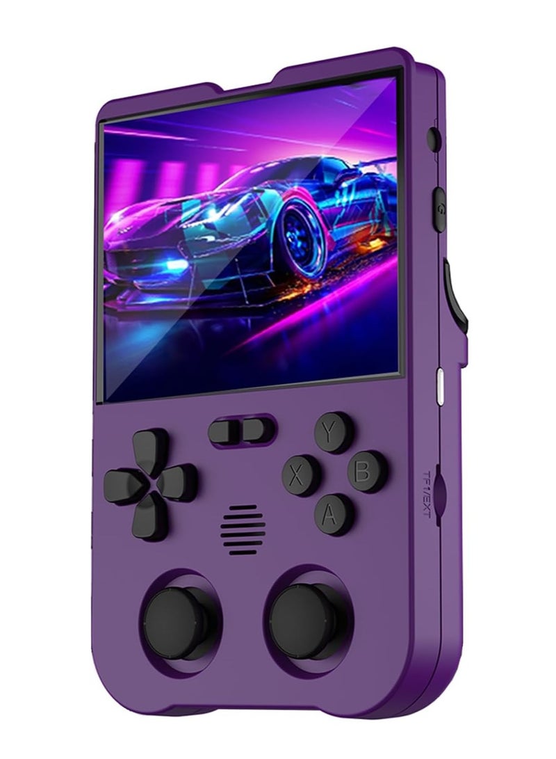 XU10 Retro Handheld Game Consoles, 3.5 inch IPS Screen, 64G TF-Card Pre-Loaded 8000 Games, Support 20+ Kinds of Games Formats, with 3000 mAh Battery Life 6-8 Hours (Purple) - Image 1
