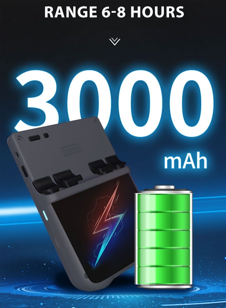 XU10 Retro Handheld Game Consoles, 3.5 inch IPS Screen, 64G TF-Card Pre-Loaded 8000 Games, Support 20+ Kinds of Games Formats, with 3000 mAh Battery Life 6-8 Hours (Purple) - Image 4