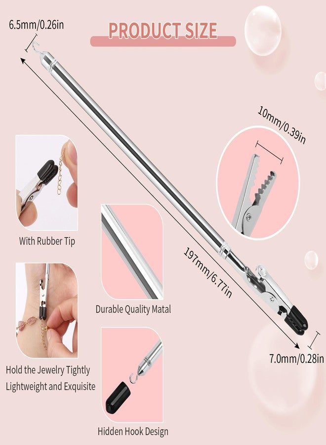 WIFORT Metal Bracelet Helper to Put on Yourself Metal Bracelet Helper Tool with Hook (Rose Gold) - Image 2