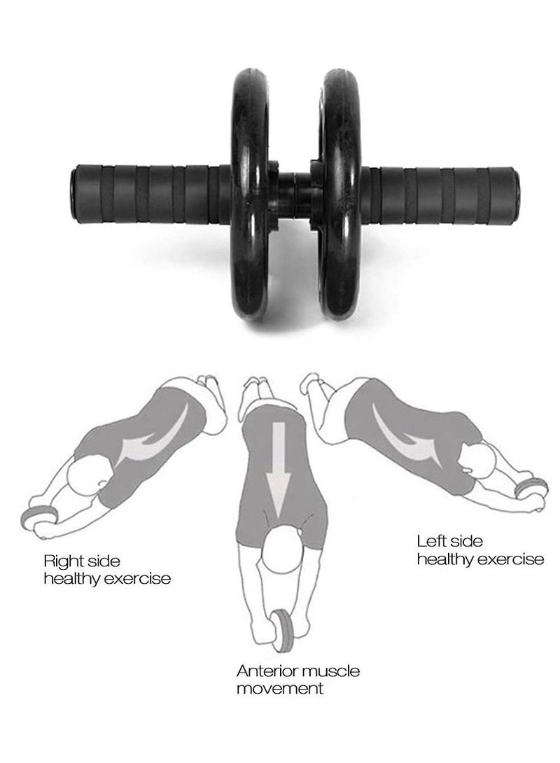 Generic Abdominal Wheel Roller Workout Muscle Exercise Gym Fitness Equipment Black  - Image 2
