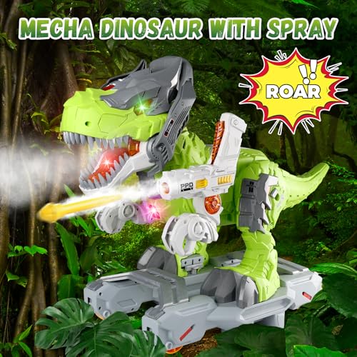 BLF FUN Baby Ride On Toy Cars Toddler Electric Dinosaur Push Riding Car with Light Music Smoke Launcher Toy Preschool Kids Scooter FoottoFloor Ride On Toy Christmas Birthday Gifts for Kids - Image 5