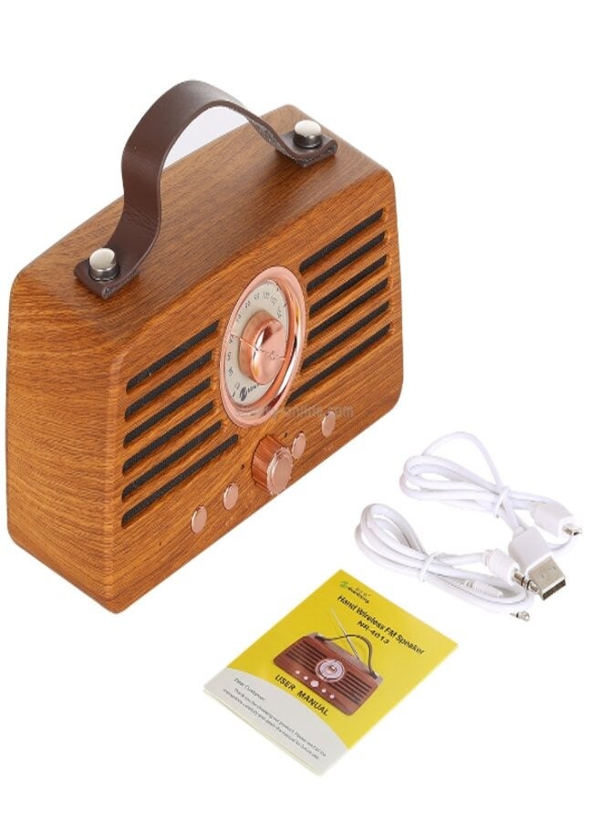 Retro Portable Wireless Bluetooth Speaker with Analog Control FM/USB/TF Card Reader/AUX  - Image 3