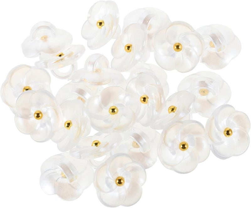 50pcs Floral Flower Buttons for Sewing Women and Small Plastic Decorative Buttons for Cardigans Clothes DIY Crafts - Image 1