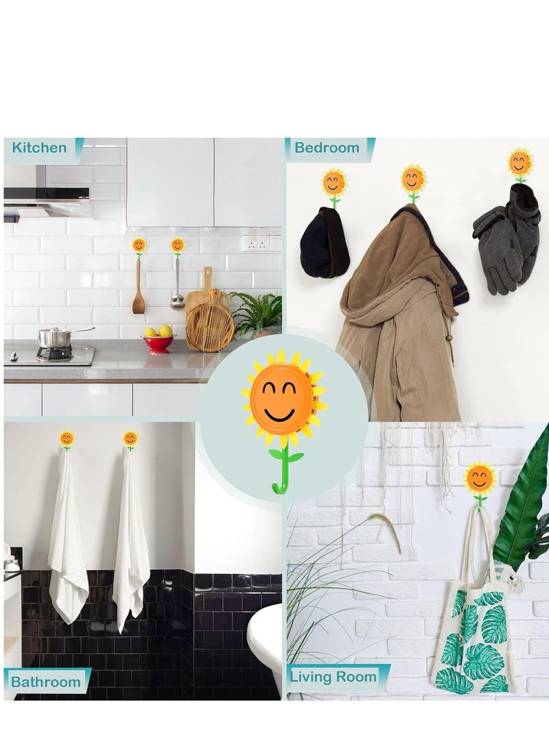 2pcs Wall Hook for Hanging 8.8Ib(Max), Retractable Flower Design, Strong Self-Adhesive Wall Hooks, Traceless & Waterproof, No-Nail Hangers for Bags, Towels – Home Decor, Bathroom, Kitchen - Image 3