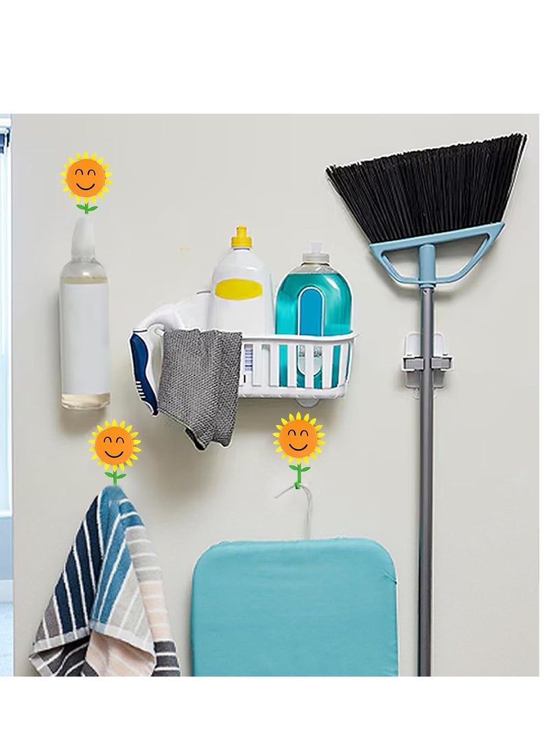 2pcs Wall Hook for Hanging 8.8Ib(Max), Retractable Flower Design, Strong Self-Adhesive Wall Hooks, Traceless & Waterproof, No-Nail Hangers for Bags, Towels – Home Decor, Bathroom, Kitchen - Image 5