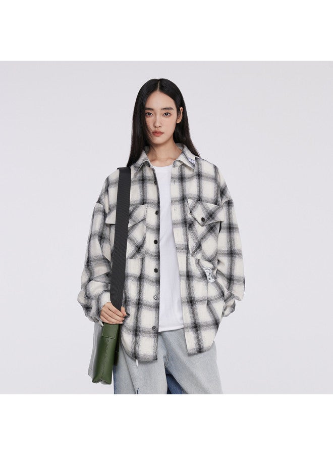 EPTISON Plaid Shirt Women's Spring Blouse With Premium Feel, Unisex Long Sleeve Shirt For Men & Women, Spring/autumn Jacket - Image 2