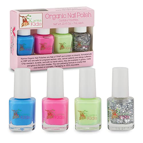 karma organic Karma Kids Nail Polish Box Set No. 1 Natural Safe Nail Polish for Little Girls - Non-Toxic, Vegan, and Cruelty Free â€“ Quick Dry Kids Friendly - Image 1