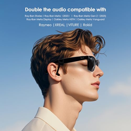 KONAFEI Increase Privacy Ear Tips for RayBan Meta Gen1/2 Glasses, Meta Oakley/Display, Rayneo, XREAL, VITURE, Rokid, Sound Booster Tube/Audio Enhancer for Smart Glasses Accessories, No Impact Charger - Image 4