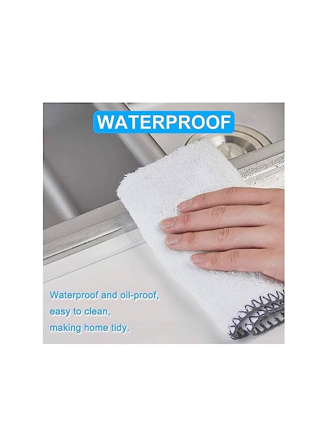 promass 2 Rolls Sealing Tape Caulk Tape 20 ft, Bathtub Caulk Strip 38mm, Waterproof Silicone Sealant for Bathroom, Baths & Showers Sealing Strip (printing) - Image 5