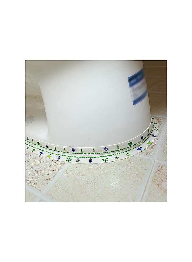 promass 2 Rolls Sealing Tape Caulk Tape 20 ft, Bathtub Caulk Strip 38mm, Waterproof Silicone Sealant for Bathroom, Baths & Showers Sealing Strip (printing) - Image 4