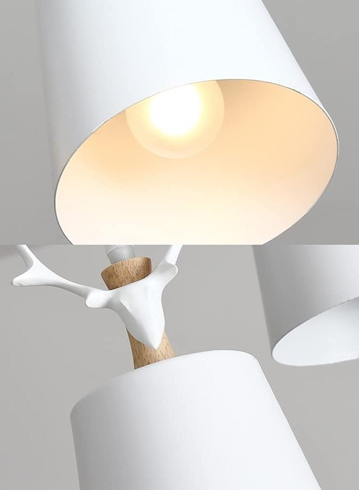 Best Power Single Modern Ceiling Pendant Lamp Creative Deer Antler Chandelier Shade Indoor Hanging Light - White - Image 4