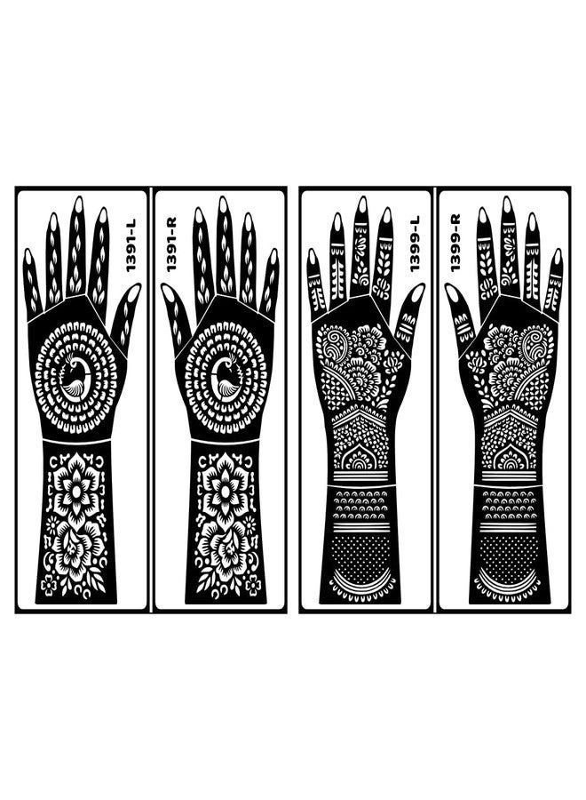 ORDERSHOCK Stencil Mehndi Sticker Combo Beautiful Hand Art For Weddings & Engagements With Instant Mehndi Apply - Image 2