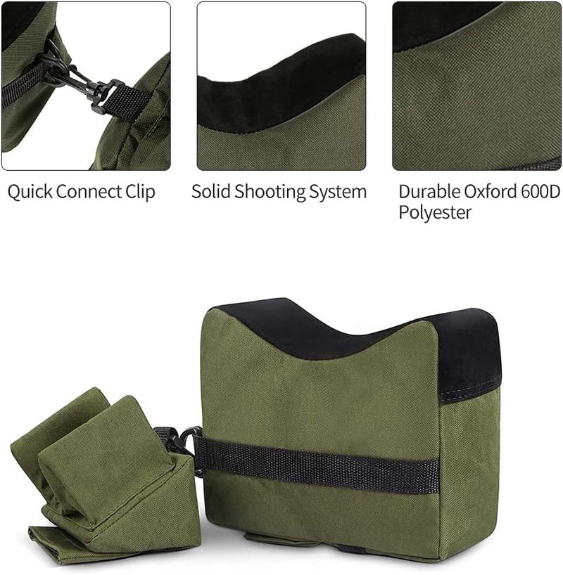 Ruby Q Shooting Rest Bags, Unfilled Rest Front & Rear Support Sandbag Stand Holders with 600 Denier Polyester for Rifle Hunting (Bags Come unfilled) - Image 4