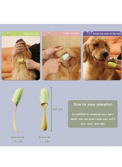 GUDOO 180ºPet Finger Toothbrush Extension Handle Dog Tooth Brushing Kit with Food Grade Silicone Easily Clean Teeth Dirt Convenient Cleaning for Dogs Cats Pets 3Pcs 3color  - Image 3