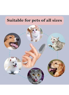 GUDOO 180ºPet Finger Toothbrush Extension Handle Dog Tooth Brushing Kit with Food Grade Silicone Easily Clean Teeth Dirt Convenient Cleaning for Dogs Cats Pets 3Pcs 3color  - Image 2