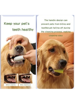 GUDOO 180ºPet Finger Toothbrush Extension Handle Dog Tooth Brushing Kit with Food Grade Silicone Easily Clean Teeth Dirt Convenient Cleaning for Dogs Cats Pets 3Pcs 3color  - Image 5