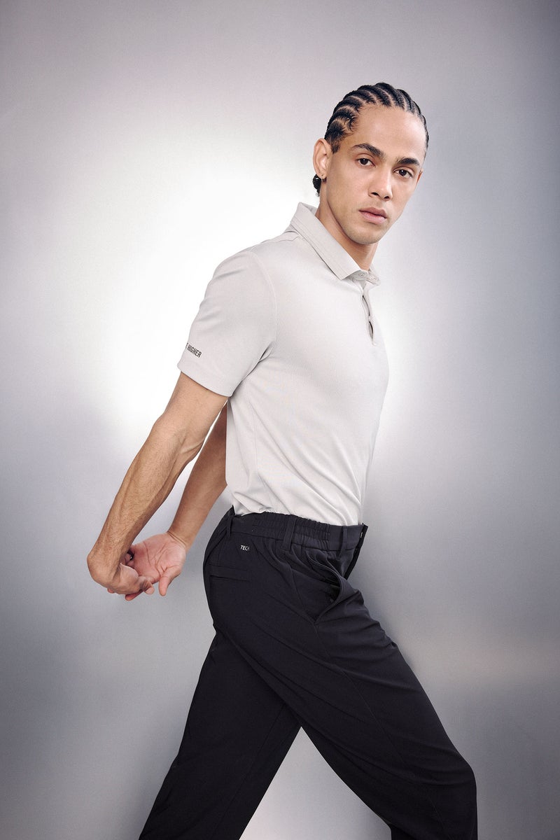 DeFacto Grey Man Standard Fit Short Sleeve Polo T-Shirt Casual - Image 1