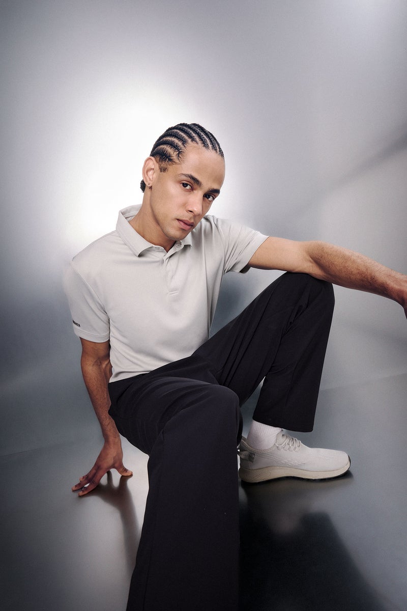 DeFacto Grey Man Standard Fit Short Sleeve Polo T-Shirt Casual - Image 3