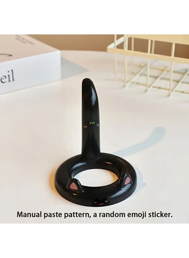 حامل هاتف القط الأسود القابل للتعديل، حامل مكتبي محمول متعدد الوظائف - Image 1