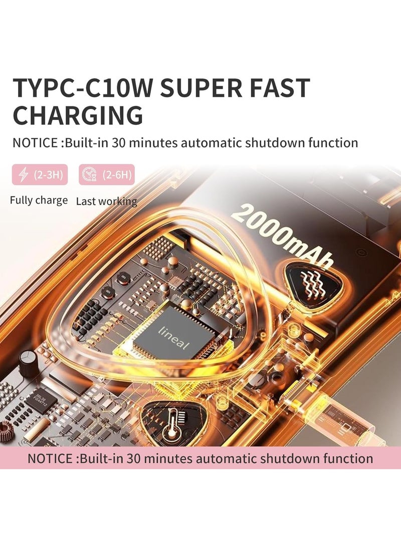 وسادة تدفئة لاسلكية محمولة - حزام تدليك كهربائي لتخفيف آلام الدورة الشهرية والتقلصات - وسادة حرارية سريعة التسخين بإعدادات قابلة للتعديل للنساء والفتيات - Image 3