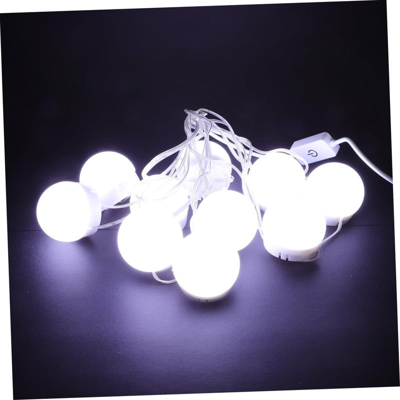 SHINEOFI Dimmable USB LED Makeup Mirror Lights for Vanity Adjustable Brightness 5V Power Supply for Bathroom and Dressing Table 10-Piece Light Set - Image 5