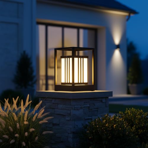 Lyse Decor Modern Design Gate Light for Home Gate Decoration | Waterproof Outdoor Lamp, Main Gate Light, Pillar Light Outdoor (Pack of 2) - Image 2